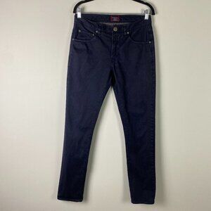 Untuckit Renzo 5-Pocket Pants 30x32 Pima Cotton Blend in Navy Straight Fit